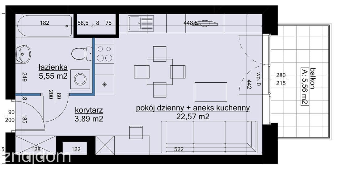 apartament z balkonem na Winogradach, 0% - zdjęcie 2
