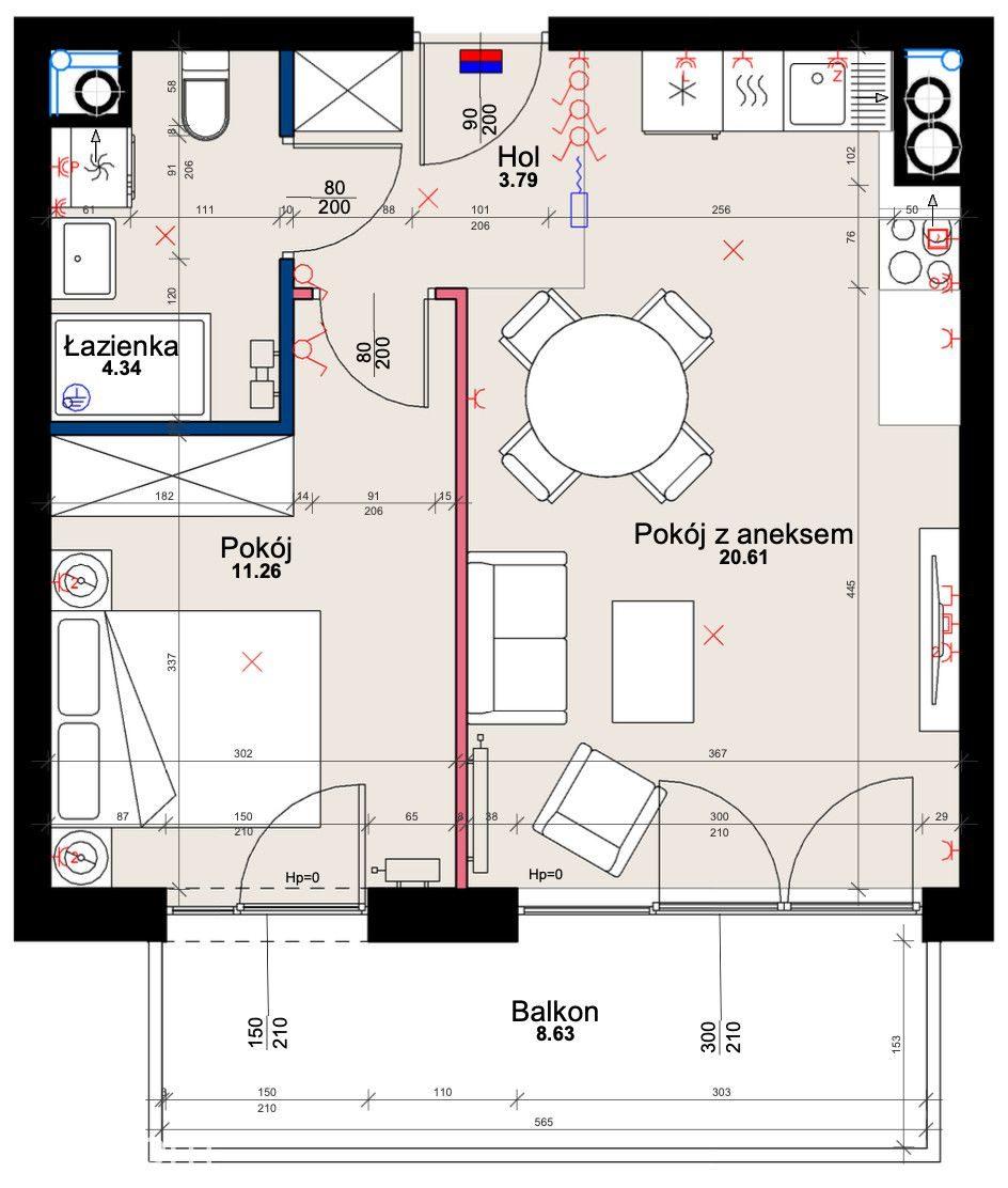 2 pokoje, duży balkon, tramwaj. Bez prowizji!!! - zdjęcie 2