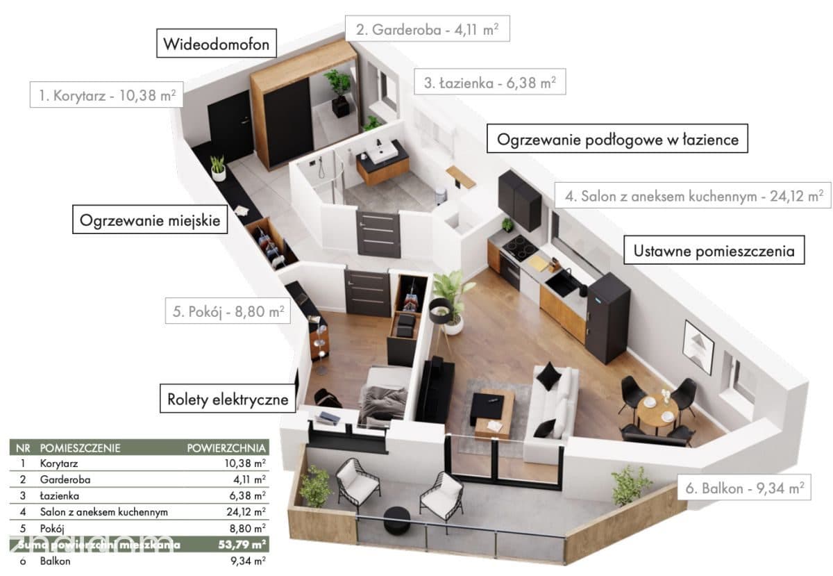2 pokoje, duży balkon, tramwaj, zieleń. 0% - zdjęcie 16