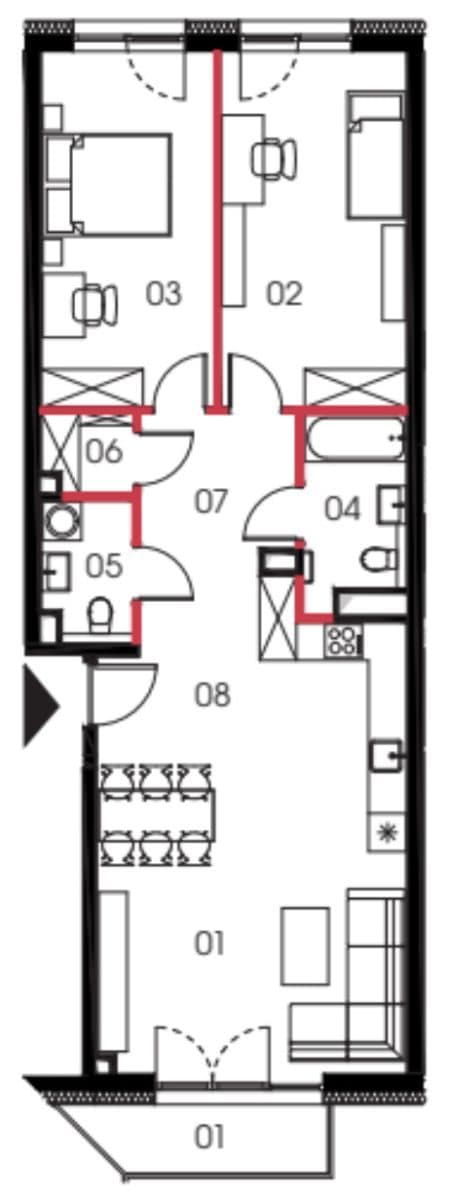 3 pokoje, balkon, jasne, tramwaj, zieleń, 0% - zdjęcie 2