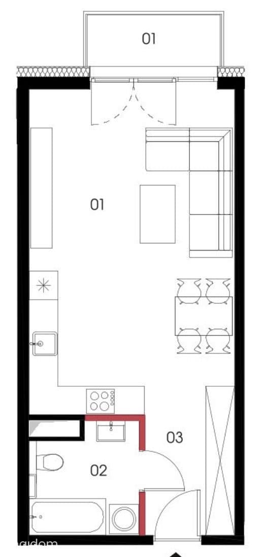 apartament z balkonem, słoneczne, tramwaj - zdjęcie 2