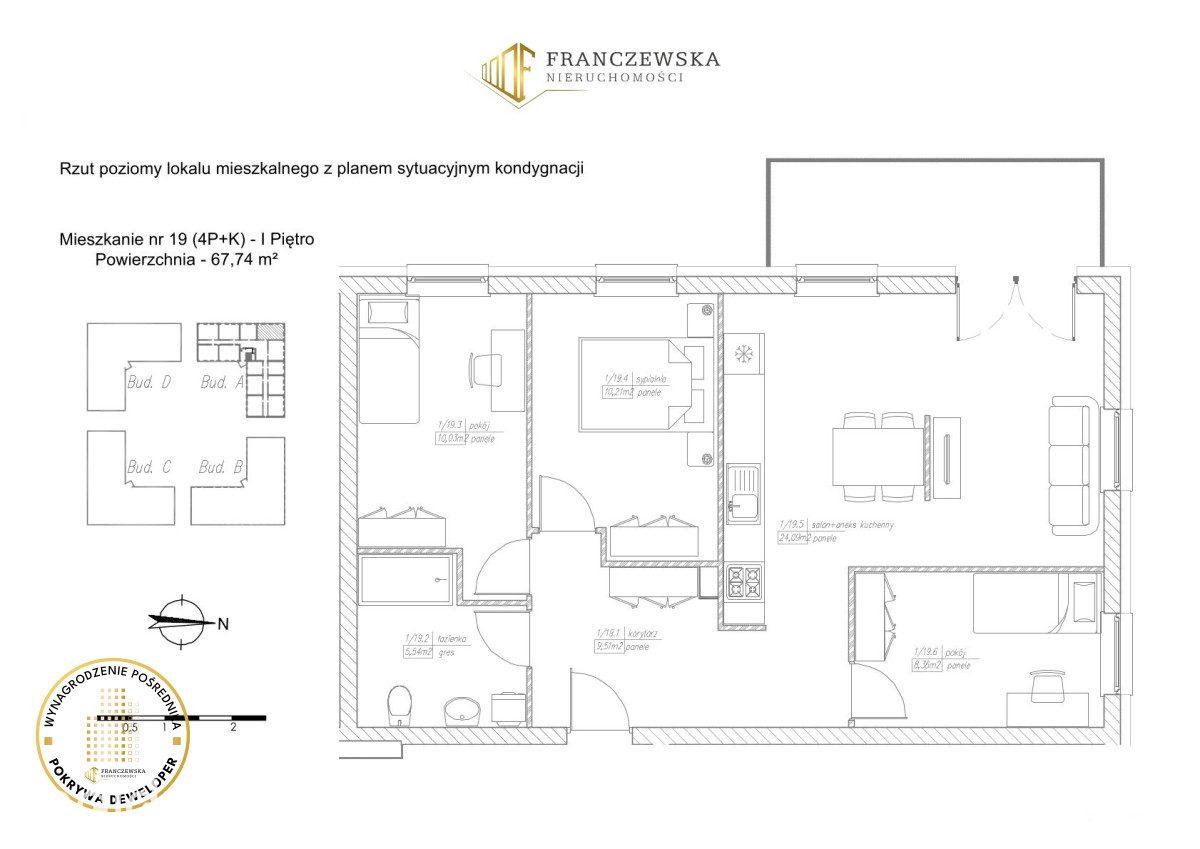 4 pokojowe mieszkanie z balkonem Dominów - zdjęcie 2