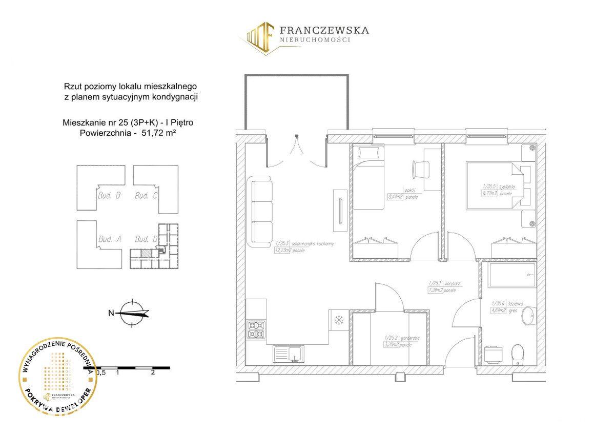 3-pokojowe mieszkanie z balkonem - zdjęcie 2