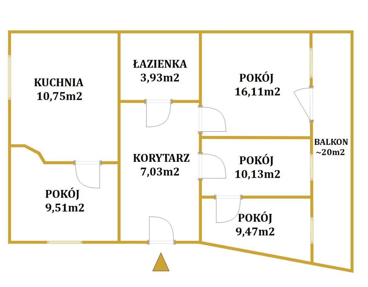 Czuby cztery pokoje duży balkon - zdjęcie 9