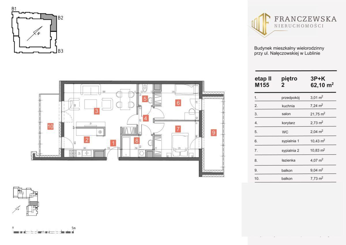 3 pokoje 62,10 m2 oddanie 2025 - zdjęcie 2