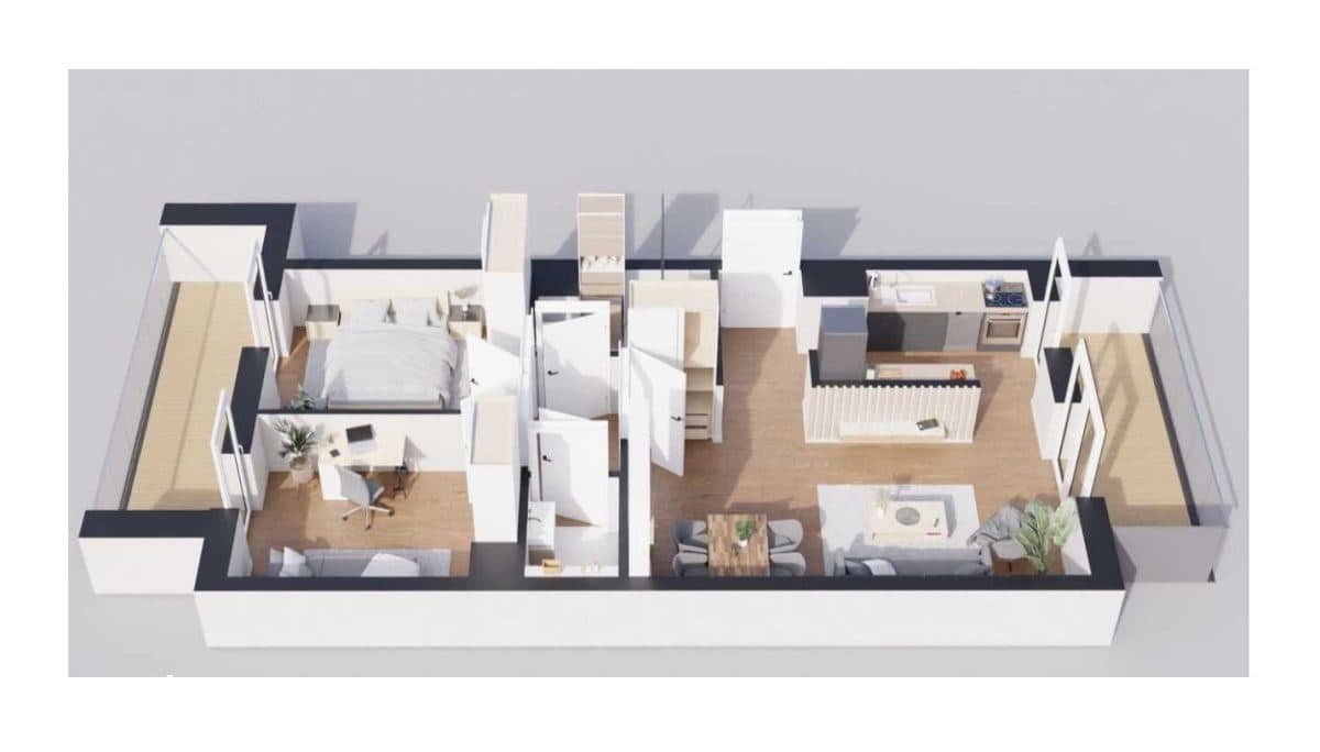 3 pokoje 62,10 m2 oddanie 2025