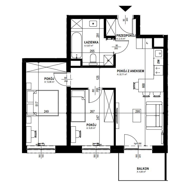 Mieszkanie 53,64 m2 | ul. Roztocze, Węglin - zdjęcie 9