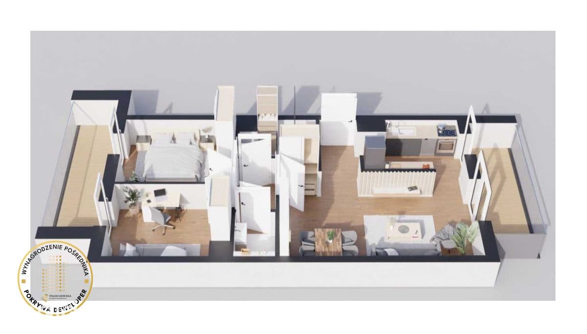 3 pokoje 62,10 m2 oddanie 2025 - zdjęcie 2