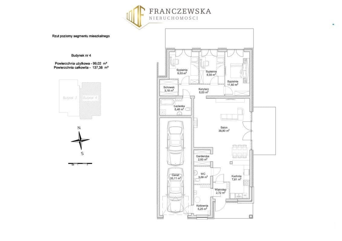 Parterowy dom z Garażem dwu stanowiskowym - zdjęcie 5