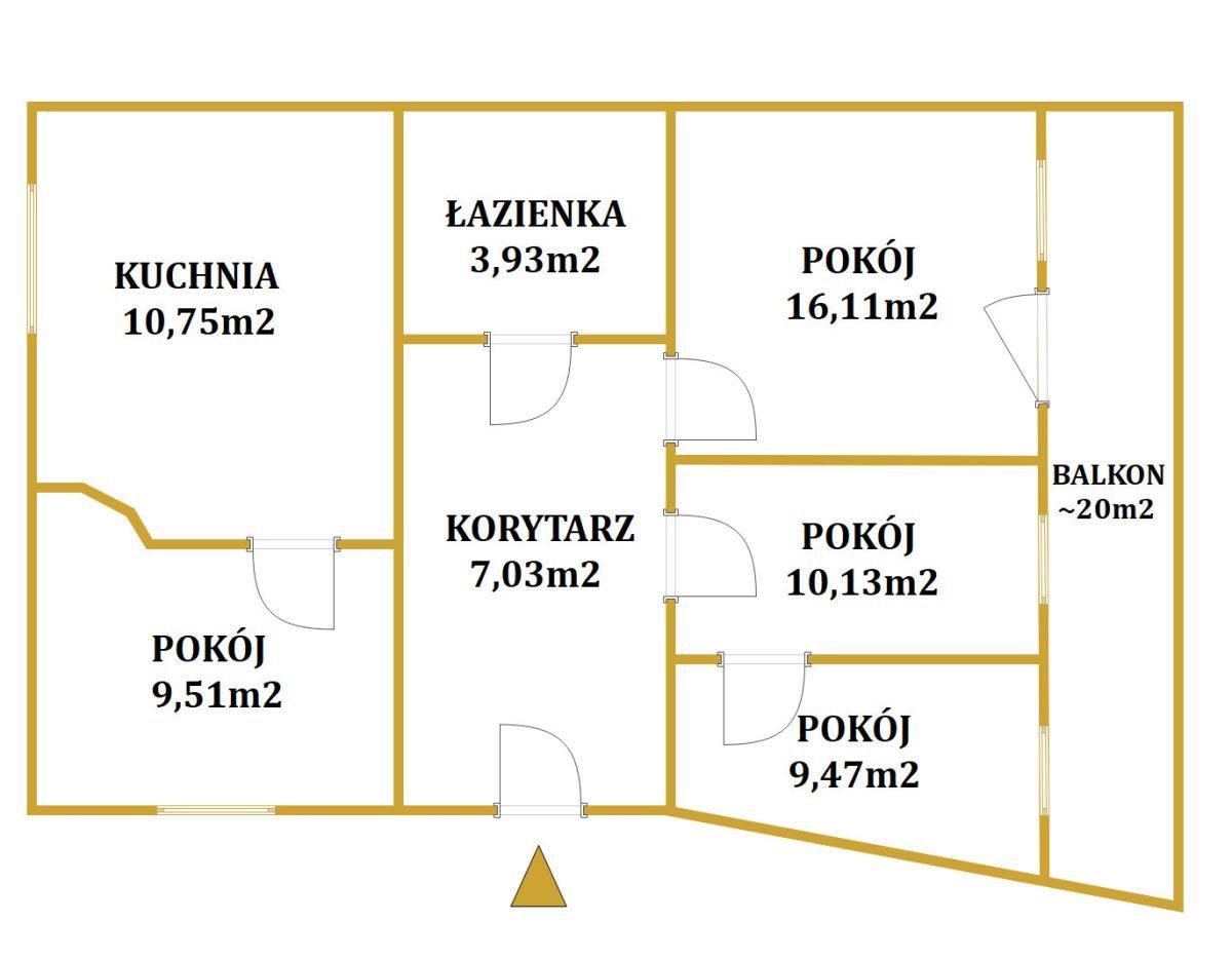 Czuby cztery pokoje duży balkon - zdjęcie 9