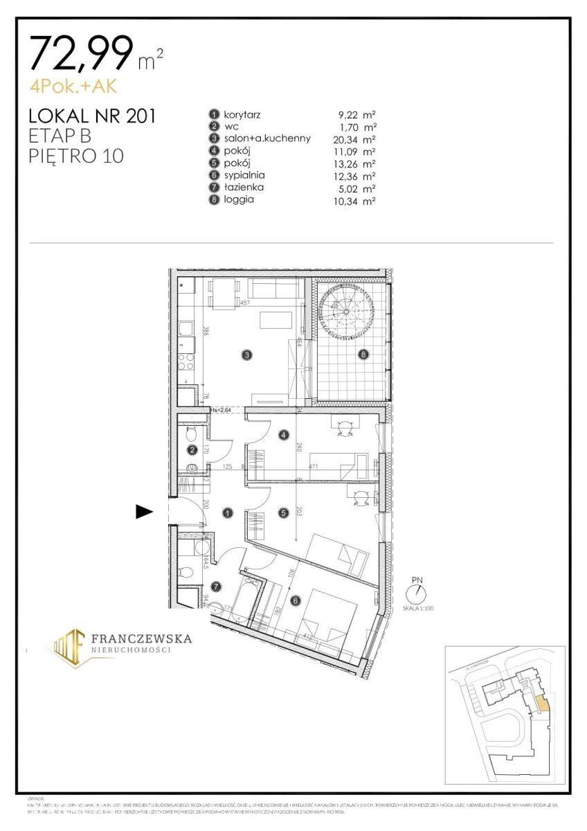 4-pokojowy apartament z tarasem na dachu - zdjęcie 7