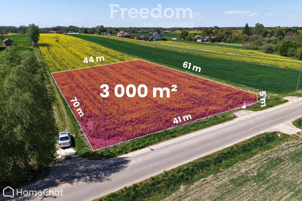 Działka 3000 m² z pozwoleniem, Radawiec Duży