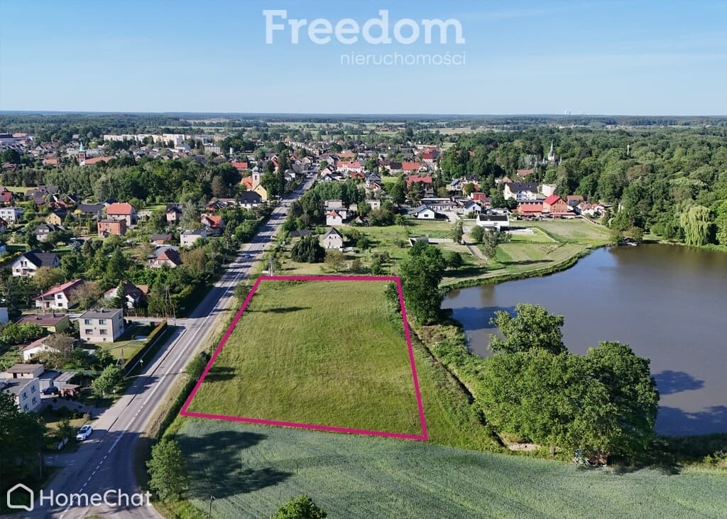 Działka budowlana 66 ar z widokiem na staw