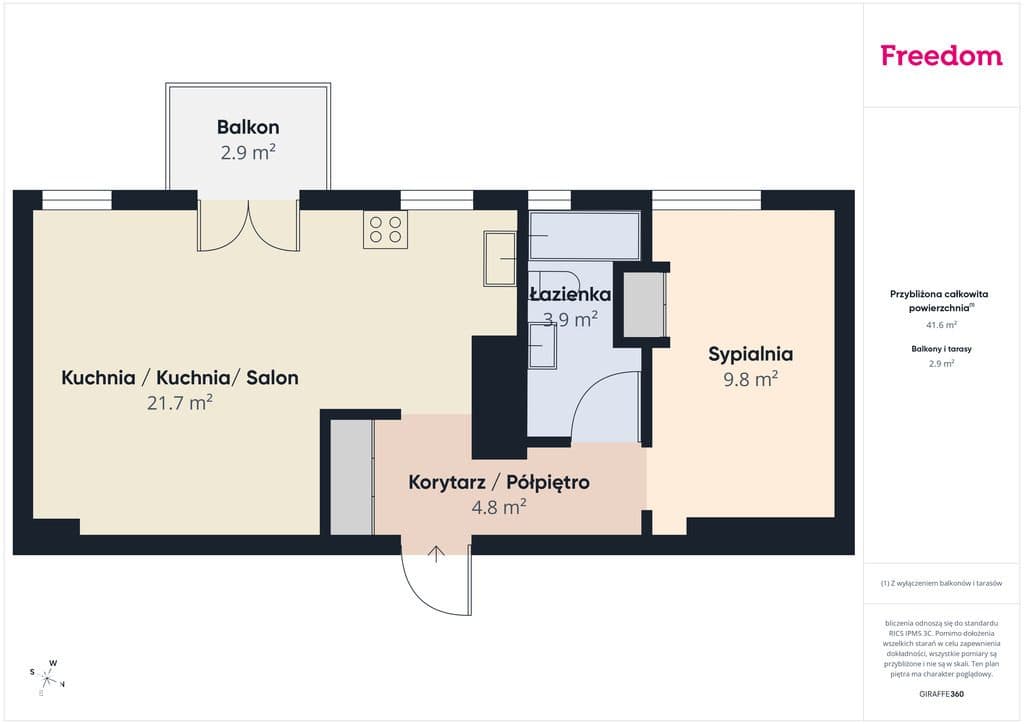 Słoneczne 2 pokoje - balkon - niski czynsz - zdjęcie 5