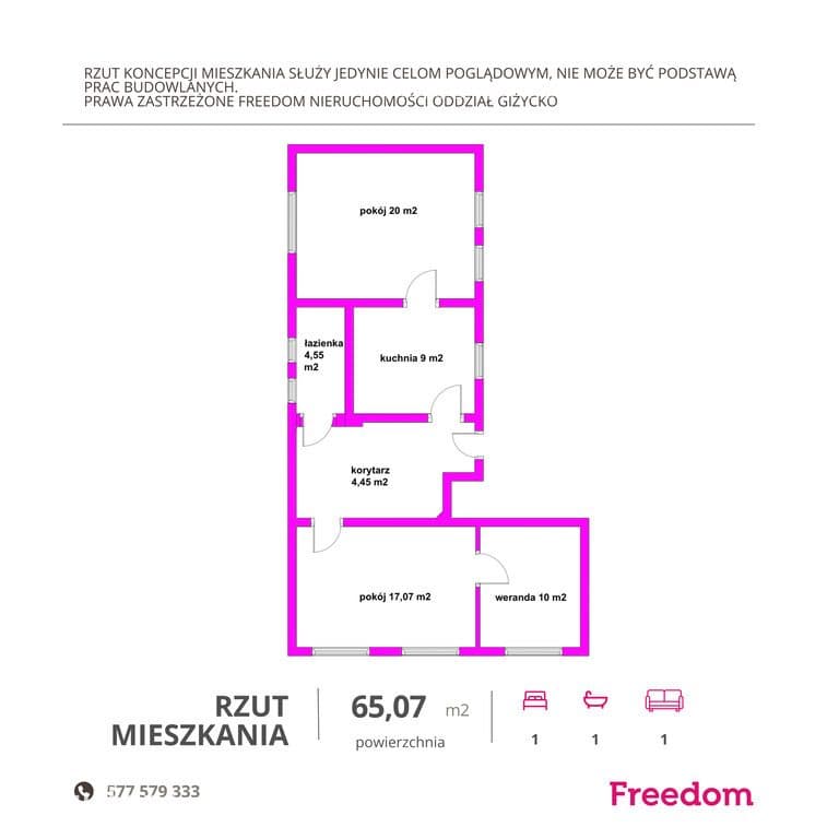 Mieszkanie 65,07 m² z ogrodem | ul. Kościuszki - zdjęcie 13