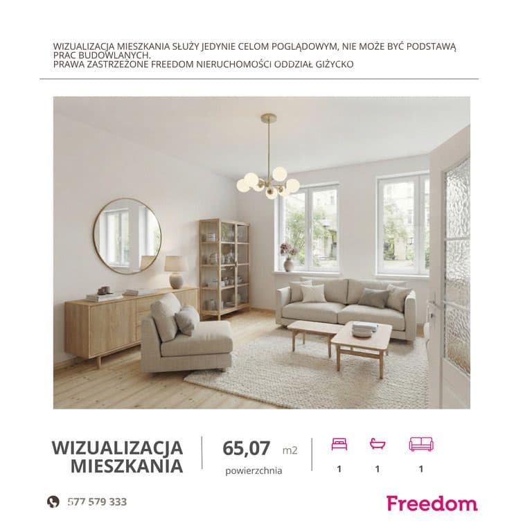 Mieszkanie 65,07 m² z ogrodem | ul. Kościuszki