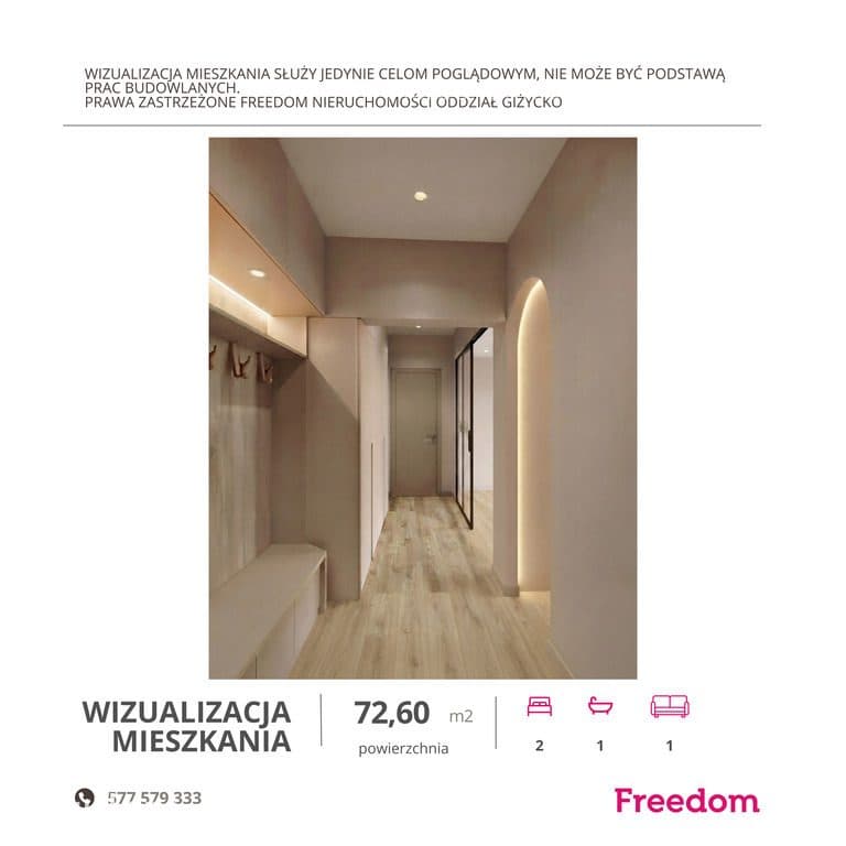 3-pokojowe mieszkanie 72,6 m² | ul. Konarskiego - zdjęcie 12