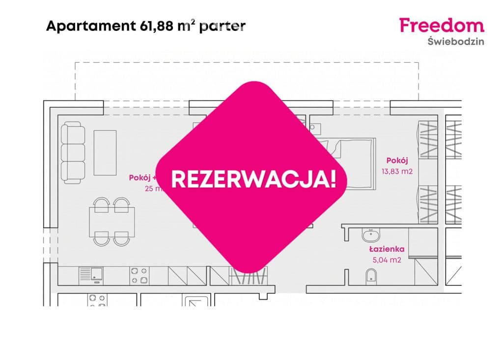Nowy apartament 62 m² z ogródkiem | Przytoczna - zdjęcie 7