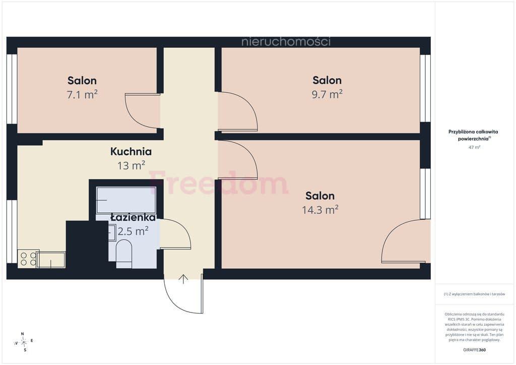 3 pokoje | 47 m² | 4 piętro | Struga-Radom - zdjęcie 2
