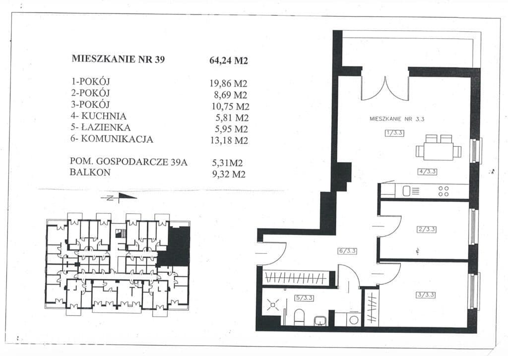 Mieszkanie 3 pokojowe nad Niegocinem 39 | Wilkasy - zdjęcie 2