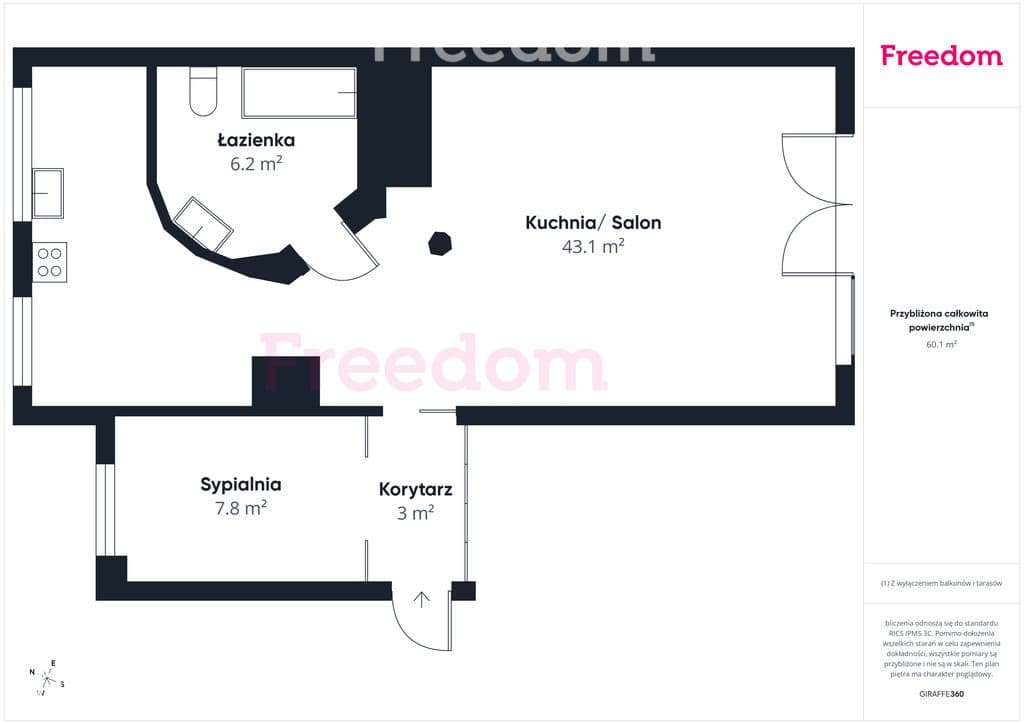 Komfortowe 60 m² z dużym balkonem. - zdjęcie 19