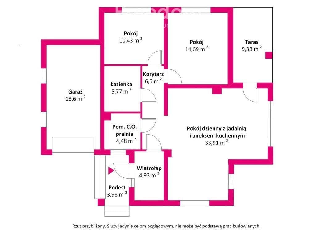 Parterowy dom z ogrodem i garażem 112,6 m² - zdjęcie 20