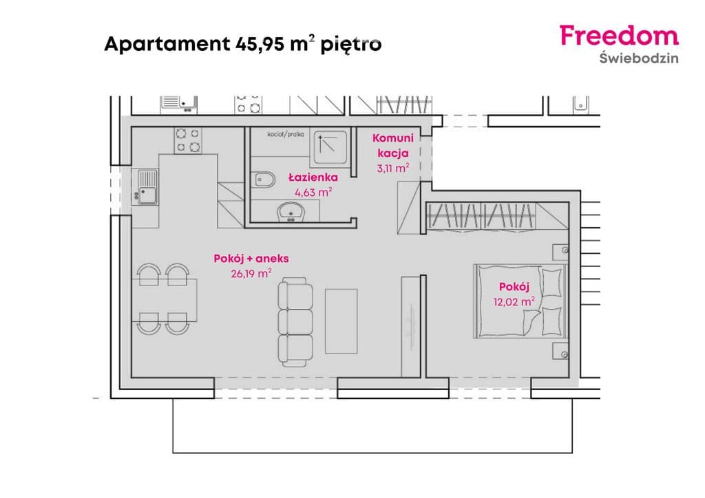 Nowy apartament 46 m² | Oferta Specjalna | 339k - zdjęcie 11