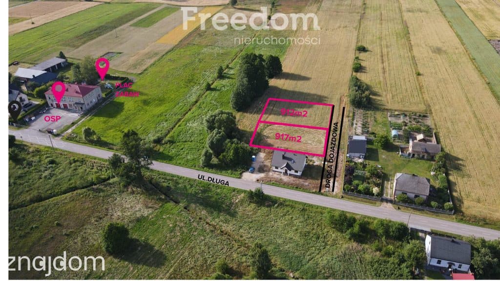 Dwie działki budowlane łącznie na sprzedaż