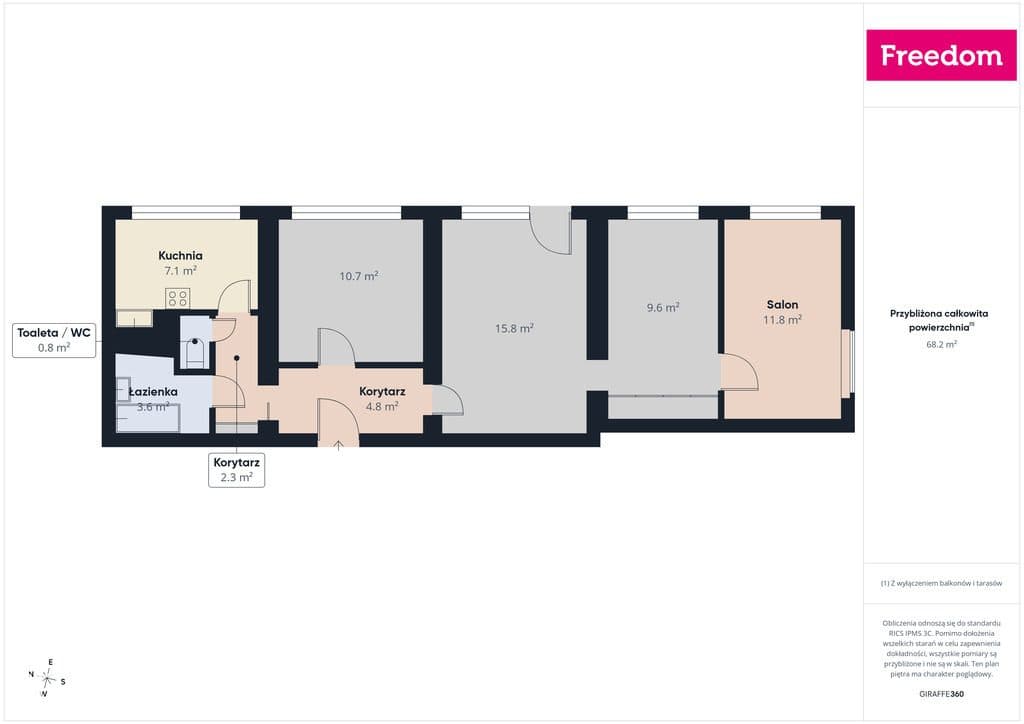 Mieszkanie 69 m², 4 pokoje, Lublin - zdjęcie 4