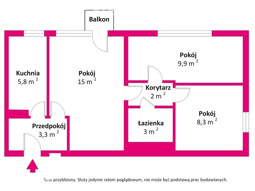 3 pokoje z balkonem na Bródnie | 48 m² | - zdjęcie 6
