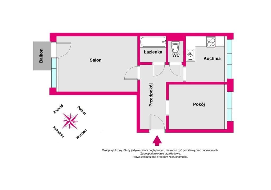 2 pokoje 39,2 m² do remontu, umeblowane, 1. piętro - zdjęcie 10