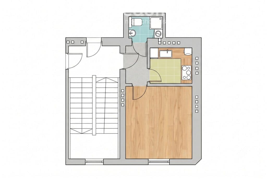 Kawalerka 23,77 m² w rewitalizowanej kamienicy - zdjęcie 4