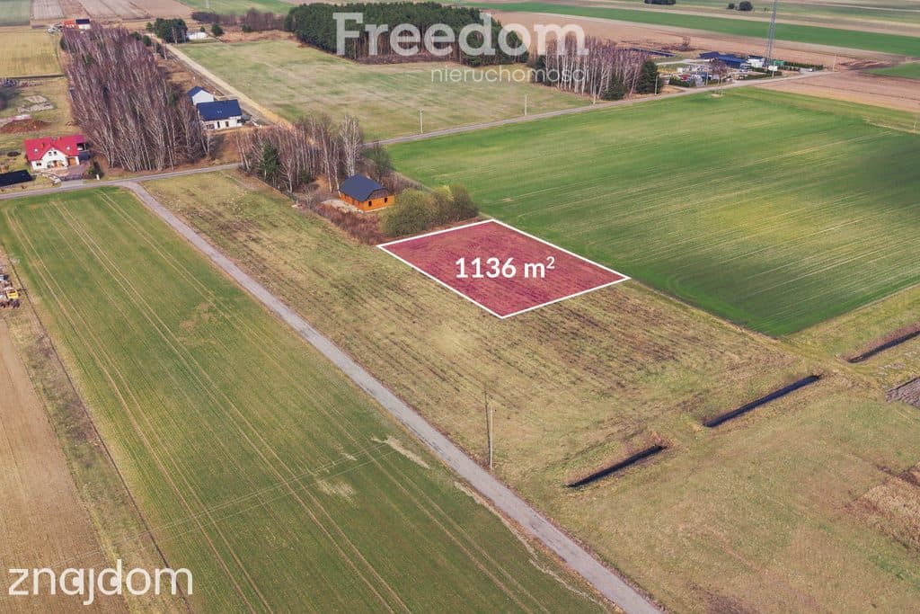Działka 1136m² z Warunkami Zabudowy  w Podkampinos