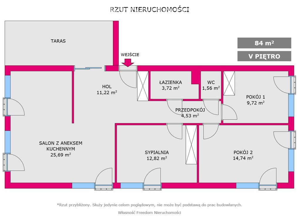 Czteropokojowy apartament z tarasem - Centrum - zdjęcie 2
