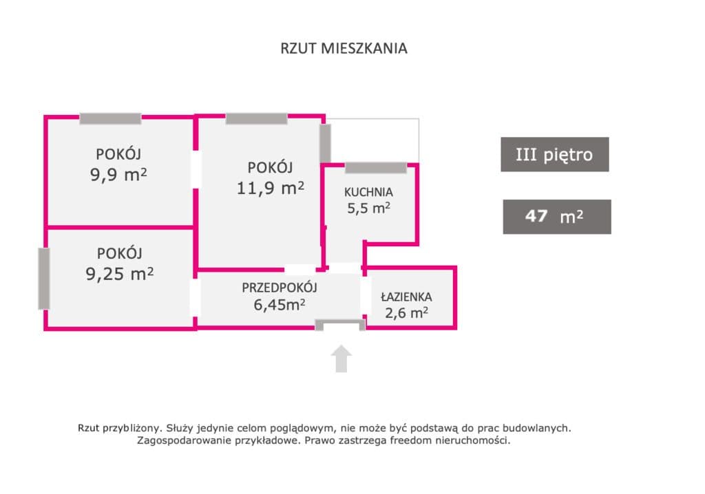 47m2 i 3 pokoje-to możliwe - zdjęcie 3