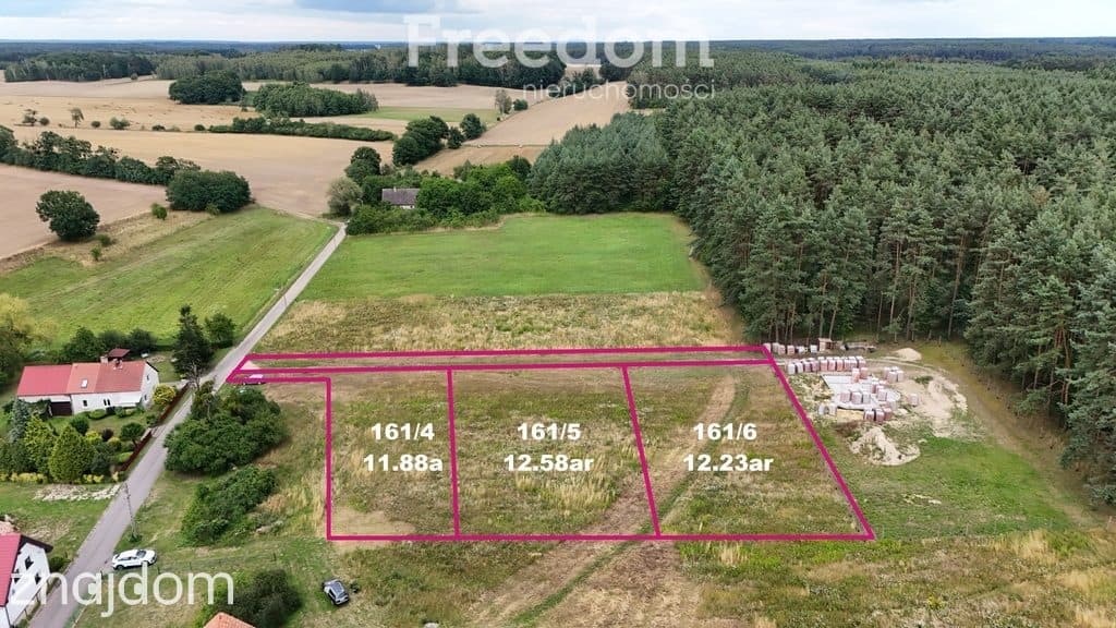 Działka budowlana 1188 m², aktualne WZ