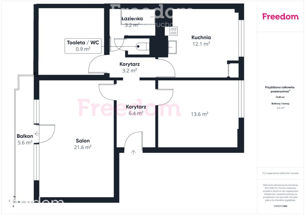 Mieszkanie na parterze Waplewo Wielkie 74,80 m2 - zdjęcie 12