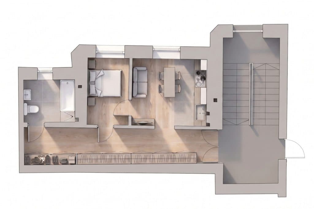 Kawalerka 36,51 m² w rewitalizowanej kamienicy - zdjęcie 5