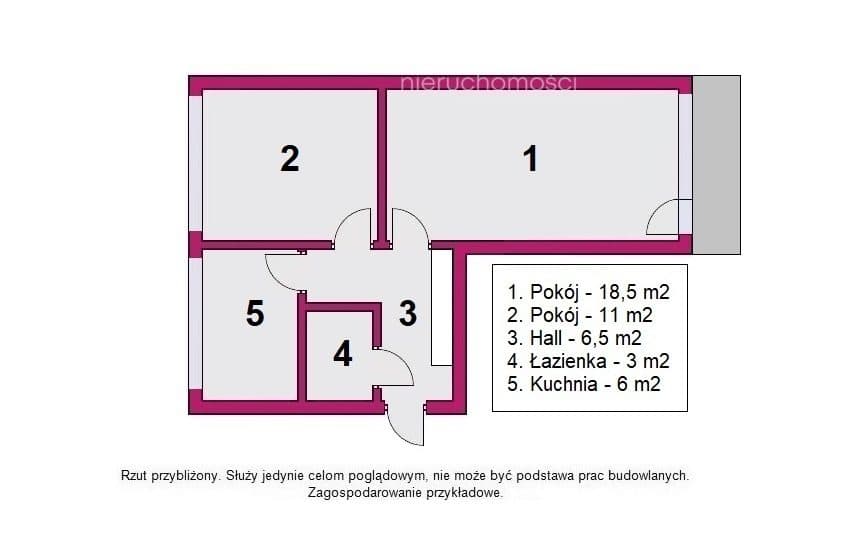 2 pokoje | 45 m² | balkon | rozkład | Teofilów - zdjęcie 7