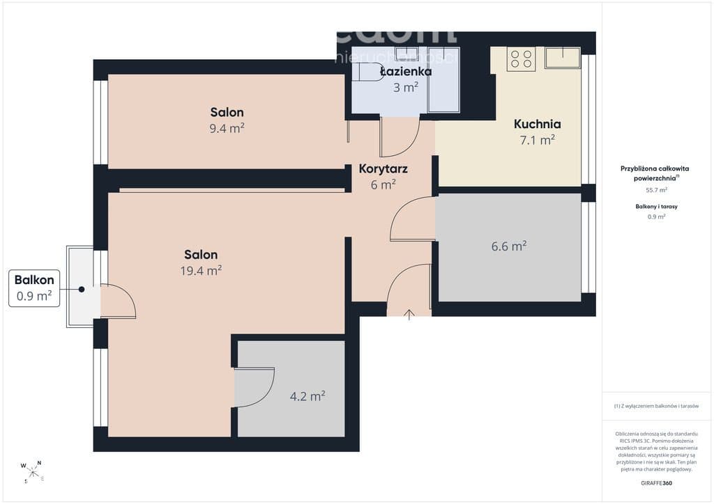 3 pokoje + garderoba + balkon | Giełdowa - zdjęcie 5