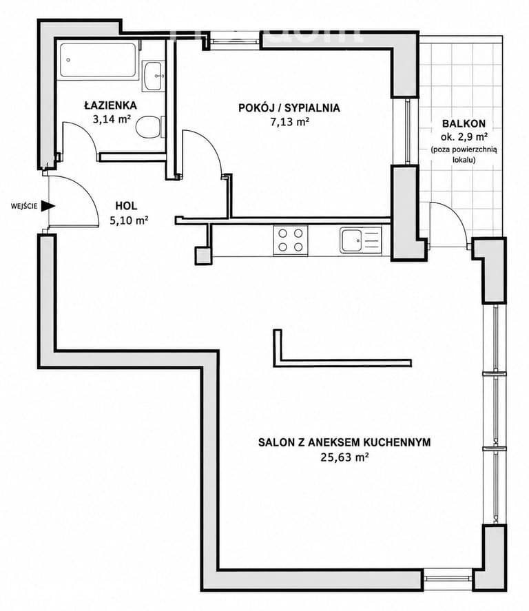 Katowicka | 41 m² | balkon | Malta | Politechnika - zdjęcie 11