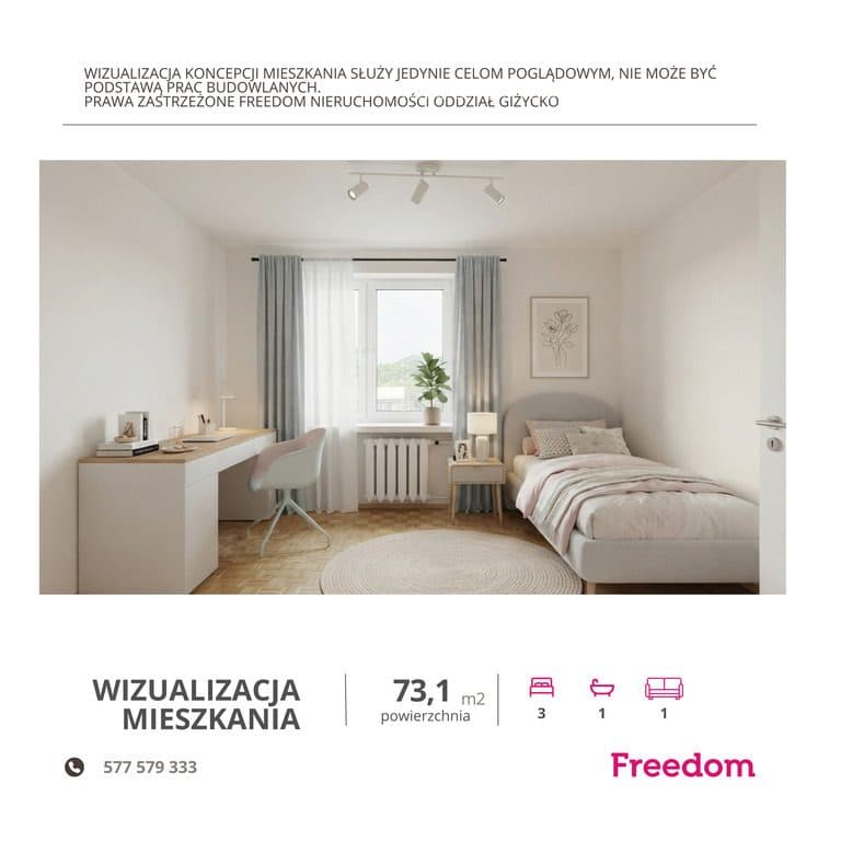 Mieszkanie 73,1 m² z widokiem na jezioro Niegocin - zdjęcie 6