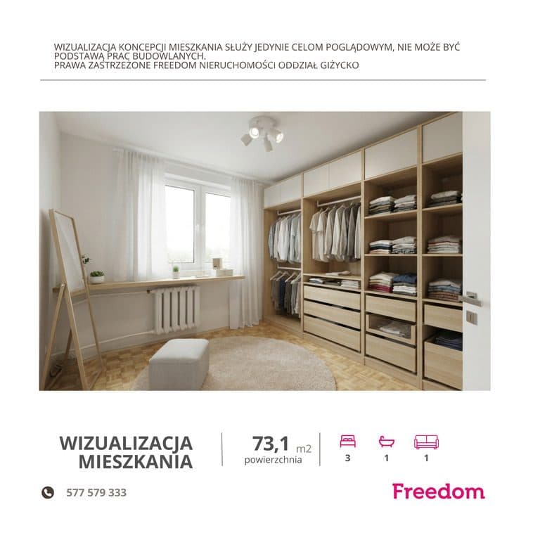 Mieszkanie 73,1 m² z widokiem na jezioro Niegocin - zdjęcie 8
