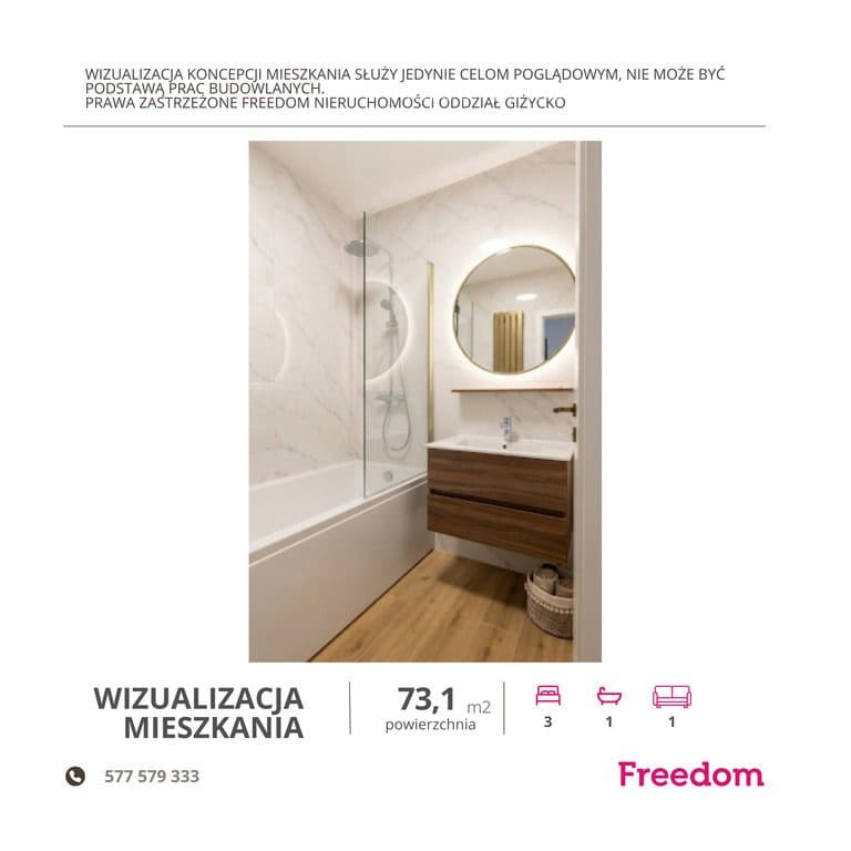 Mieszkanie 73,1 m² z widokiem na jezioro Niegocin - zdjęcie 15