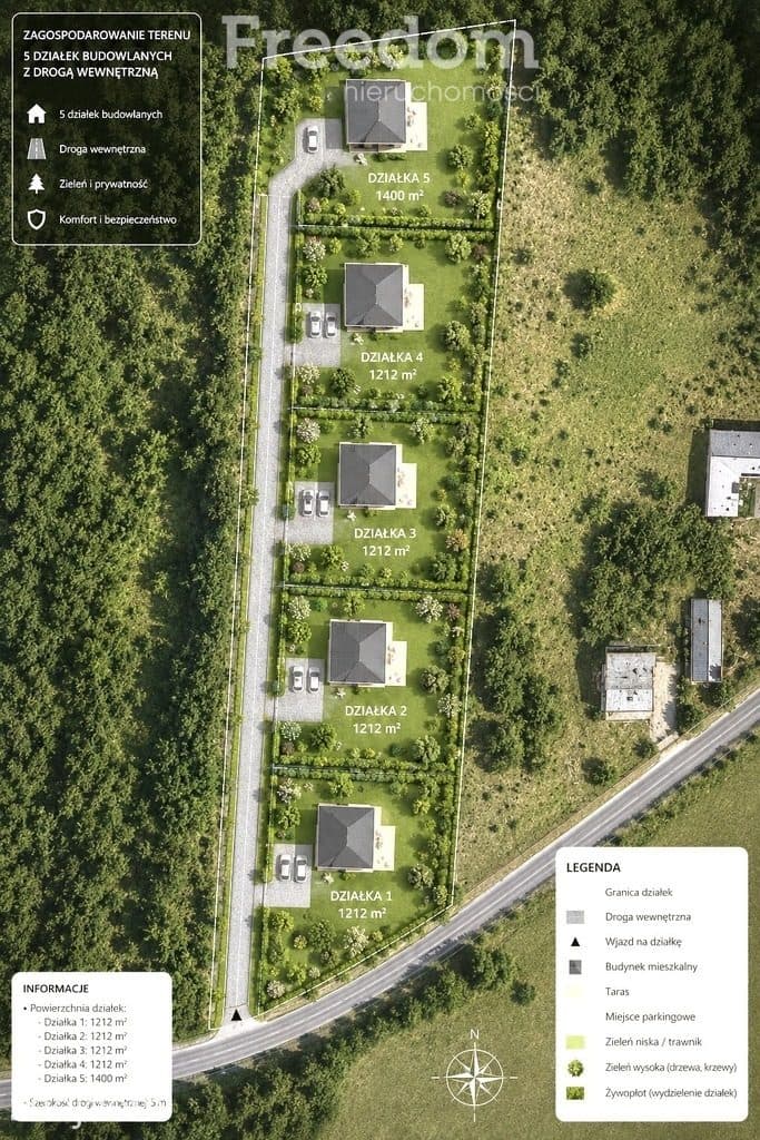 Działki 1200m2 w otulinie lasów Gertrudów/Gomunice - zdjęcie 3