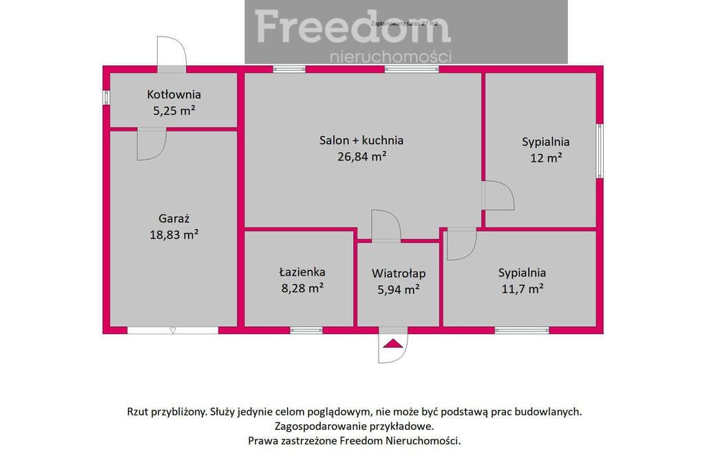 Nowy, parterowy dom + poddasze-na działce 1000 m2 - zdjęcie 18