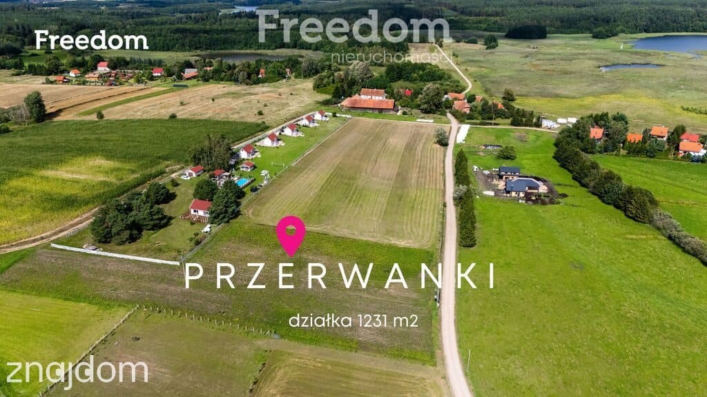 Działka 1231 m² z WZ, widokiem na jezioro | Mazury