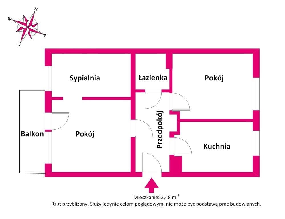 3 pokoje z balkonem | 52,79 m2 | ul. Kopernika - zdjęcie 8