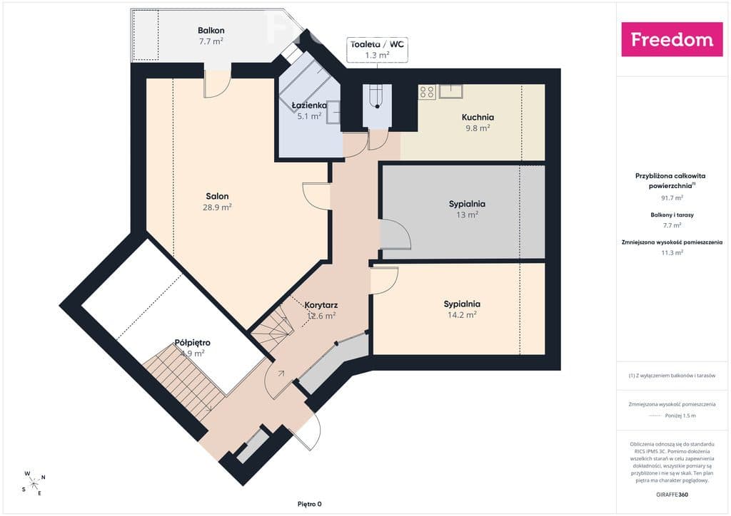 Dwupoziomowe mieszkanie 82 m² z klimatyzacją - zdjęcie 2