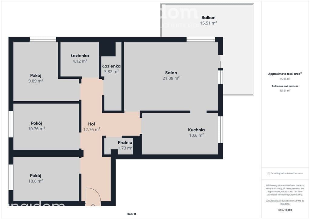 Chełm 4 pokoje 85 m² duży balkon 2 miejsca w hali - zdjęcie 8